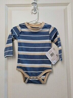 NEW Burt's Bees Baby Organic Cotton Long-Sleeve Bodysuit 0-3m